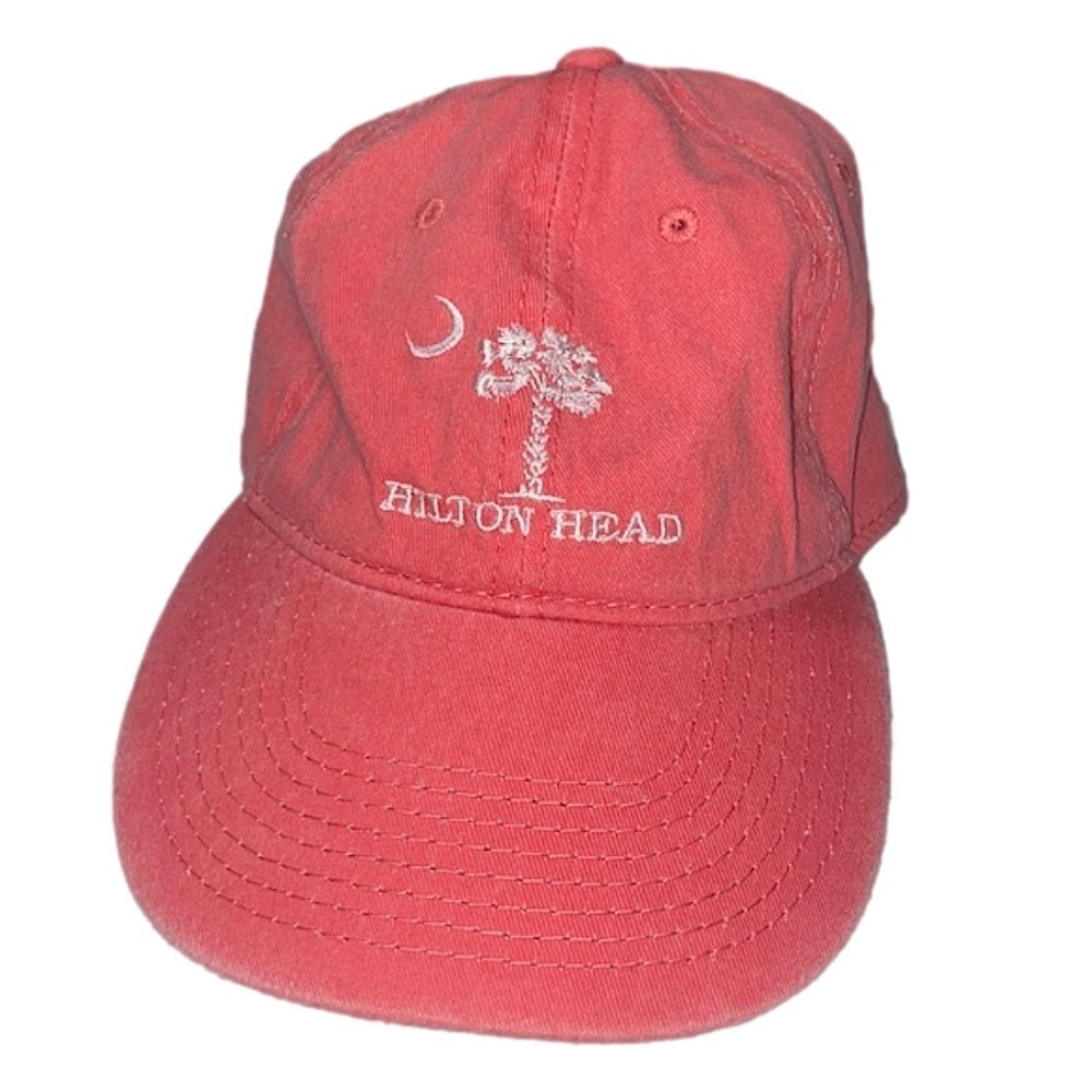 Hilton Head island Embroidered dad cap baseball hat slouchy worn hook and loop